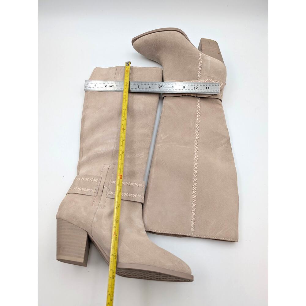 Lucky Brand Risvin Bow Whipstich Tall Knee High Heel Boots Size US5.5M EU36 - Picture 5 of 9